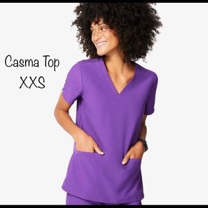 NWT FIGS XXS Ultra Violet Casma Scrub Top